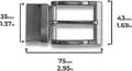 Miniatyrbilde 2 av 4: 2 stk Vendbart beltespenne - Erstatningspenne - 30mm 32mm 35mm - Avtagbart - Roterende spenne - 3 3,2 3,5 cm - Reservedel - Vendbart spenne