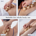 Miniatyrbild 3 av 5: Handhållen Massagerulle för Ömma Muskler, Trä Fascia Rulle för Djupvävnad, Lymfatisk Dräneringsmassager för Ben/Lår/Rumpa