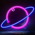Miniatyrbild 1 av 5: Planet Neon Skylt, Planet Led Skylt för Väggdekor, Estetisk Hängande Saturnus Neonljus, Planetlampor för Sovrum, Spelrum