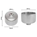 Miniatyrbillede 2 af 5: 86 mm aluminium patronfilterhus nøglehætte til- (Sølv)