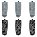 Miniatyrbillede 1 af 3: 6 stk. Fod Slibehoveder Udskiftelige Hoveder Fod Død Hud Fjernelse Rullehoveder Sort 5,5x2cm Black 5.5x2cm