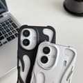 Miniatyrbild 3 av 5: Heat Dissipation iPhone Case, Solid Color Hollow Flamed Matte Soft Phone Case (Silver, for iPhone 16 Pro Max)