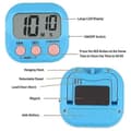 Miniatyrbild 3 av 5: Colorful Digital Kitchen Timer, Digital Magnetic Stopwatch Timer with Magnet, Standing Small Kids Timer, Minute Countdown Short Time Alarm
