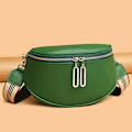 Miniatyrbillede 4 af 5: Atgbiem Dame Sort Crossbody Taske Dame Bred Rem Brysttaske Dame Læder Midjetaske Dame Stilfuld
