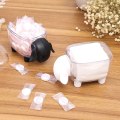 Miniatyrbilde 4 av 4: 2 stk Elefantformet Tannpirker- og Bomullsdottbeholder med Lokk (Svart Elefant)