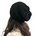 Miniatyrbilde 4 av 5: Hodeplagg Dame Beanie Varm Strikket Lue Søt Lue for Kaldt Vær black