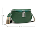 Miniatyrbillede 2 af 5: Atgbiem Dame Sort Crossbody Taske Dame Bred Rem Brysttaske Dame Læder Midjetaske Dame Stilfuld