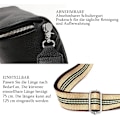 Miniatyrbillede 3 af 5: Atgbiem Dame Sort Crossbody Taske Dame Bred Rem Brysttaske Dame Læder Midjetaske Dame Stilfuld