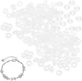 200 st proppberlocker, silikongummipärlor kompatibla 2 mm x 6 mm berlockproppar för armband transparenta