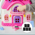 Pikkukuva 3 / 5: 5 kpl Leikkikalu Lasten Miniatyyrikeittiötarvikkeet Minikeittiötarvikkeet Miniatyyri Uunipelti Nuken Talo Uunipelti Musta Black 4X3cm