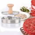 Miniatyrbillede 2 af 5: 5,24\" Burgerpresse Fyldt Hamburger Patty Maker Form i Rustfrit Stål Non-Stick Kødpresser Vigtigt Grill Tilbehør