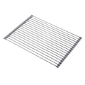 Miniatyrbilde 1 av 4: Oppvaskstativ i rustfritt stål, 52x33CM bestikkholder, sammenrullbar flerbruks oppvaskstativ til å plassere over vasken, oppvaskstativ