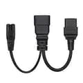 Miniatyrbilde 4 av 5: IEC320 C20 til C7+C19 Y-Type Splitter Strømkabel, IEC 320 C20 Hann til C7+C19 Hunn Strømadapterkabel