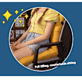 Miniatyrbilde 2 av 5: Ingefærgul Degrees of Comfort Meditasjonsgulvpute, Sitteplass for voksne, Tuftede fløyelsputer for utendørs yoga stue