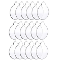 Miniatyrbilde 3 av 5: 100 stk Runde Akryl Julernament Blanke Transparente Akryl Ornament Med Hull Kompatibel Med DIY Håndverk