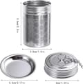 Miniatyrbillede 2 af 5: Teinfuser til løs te, tefilter i rustfrit stål, teblads-infuser, finmasket tefilter med låg, kædekrog og drypbakke