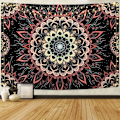 Miniatyrbild 2 av 5: TapestryTapestry Blommig Estetisk Väggbonad Hippie Boho Väggbonad Brinnande Sol Väggbonad Väggdekoration för Sovrum, L