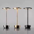 Miniatyrbillede 1 af 4: Trådløs bordlampe, dæmpbar, metal, USB-opladelig - 1 stk - WELLNGS black