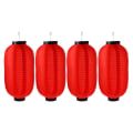 Pikkukuva 2 / 3: 4 kpl LED-koristeelliset punaiset festivaalilyhdyt japanilaisen ravintolan lyhty paperilyhty Punainen 20X35CM Red 20X35CM