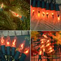 Miniatyrbild 6 av 6: 10M Foldable Flickering Flame String Lights, Vintage Flame String Lights, with 15 E12 Flame Bulbs, 1W