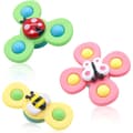 Miniatyrbild 2 av 8: 3-pack - Fidget Spinner with Suction Cup for Kids - Multicolor Spinning Toy