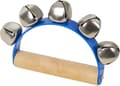 5 Bells Shaking Sleigh Bell Hand Bell with Wooden Handle - Blue