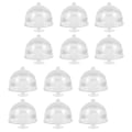 Pikkukuva 5 / 5: 12 kpl Mini Kakkulavaa Kansillä Miniatyyri Cupcakes-Teli Dome-Kannella Nukkekodin Kakku Näyttö Teli Läpinäkyvä Transparent 3X3X3CM