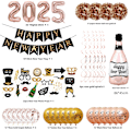 Miniatyrbilde 2 av 5: Rosegull Happy New Year Banner-sett, fargevalg som gjør nyttårsfesten din enda mer luksuriøs og stemningsfull