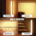 Miniatyrbild 2 av 4: Rechargeable Magnetic LED Light, Smart Sensor, 3 Color Modes, Auto On/Off, No Drilling Required (Black, 40cm)
