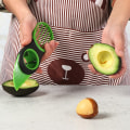 Miniatyrbild 5 av 5: 3-i-1 Avocado-skärare Multifunktionell Avocado-skärverktyg med halkfritt grepp, lätt att använda - Grön (2-pack)
