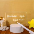 Miniatyrbilde 2 av 5: Tørrmarkeringstavle med lys Tørrmarkeringstavle med stativ som en glødende memo LED-bokstavmeldingsbrett Notat Glass Led Brett Hvit