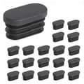 100 Stk. 15x30mm Plastendestykker, til Møbelben Rør Ovale Endestykker, til Plaststolben Stop, til Ovalt Rør