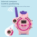 Miniatyrbillede 4 af 5: 2 stk. Walkie Talkies Ur Legetøj med Lommelygte Kompas Antenne Anti-interferens Spionur Legetøj USB Genopladelig Børne Spionur