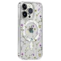 Blomsterserie TPU+PC-telefoncover til iPhone 16 Pro Kompatibelt med MagSafe - Transparent