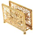 Miniatyrbild 2 av 3: Metall Servetthållare Bordsservetthållare Stativ Dekorativ Pappersvävnadsdispenser Guld 11X8X3.7CM Golden 11X8X3.7CM