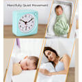 Miniatyrbild 5 av 5: Travel-Packed Analog Alarm Clock, Ultra Small Clock with Snooze and Light Function, Super Silent Non-Ticking, Battery Operated