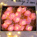 Miniatyrbild 3 av 5: Julserie Dekorativ Rosa LED-Ljus - 2 meter, 10 lampor, lång batteritid