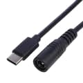 Miniatyrbilde 3 av 5: Type-C til DC Strømkabel 5V DC 5.5 x 2.1mm Hun til USB C Kontakt Ladekabel