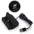 Miniatyrbilde 4 av 5: Iphone Desktop Ladestasjon Rask Lading Data Synkronisering Stativ, Svart