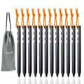 Aluminiumtältpinnar, 12-pack markpinnar i aluminium