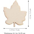 Miniatyrbild 2 av 5: 100 st Mini Lövträ Lönnlöv DIY Hantverk Utskurna Trä Lönnlövformade Oavslutade Träprydnader för DIY