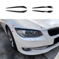 Miniatyrbilde 4 av 5: Bilsvart blank frontlys øyenbryn klistremerke deksel trim for E92 E93 2010-2012 tilbehør