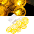 Miniatyrbillede 2 af 5: Citron 1,5 m 10 LED lyskæde have julebelysning feriefest dekoration