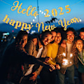 Miniatyrbild 5 av 5: 3 st Happy New Year 2025 Banner för Nyårsfest Skylt, Nyårsafton/Jul/Semesterfest Dekorationer Tillbehör