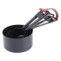 Miniatyrbillede 3 af 3: 4 stk. Målekopper Sæt Sort Rustfrit Stål Nesting Måleske Sæt Køkken BageværktøjSort17.3x8.3x4.5cm Black 17.3x8.3x4.5cm