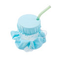 Miniatyrbilde 2 av 4: 5 stk Gjenbrukbare Vaskbare Drikkeloppheng Anti-Spike Scrunchie Deksel For De Fleste Drikk Kopper & Glass Blå blue