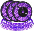 Pikkukuva 1 / 5: 3 kpl UV LED Lila Musta Valonauha, 4,5W 2m USB 5V Virta[GKS]