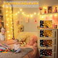 Miniatyrbild 4 av 5: LED-ljusslingor, 32 meter 200 LED Julbelysning, 8 lägen Varma Ljusslingor, Fe-Ljus, Dimbara Julgransljus