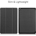 Miniatyrbillede 3 af 5: Tablet PC Cover Kompatibel med M5 Lite 10.0 tommer Slim Tri-Fold Stativ Smart Cover, Multi-Visningsvinkler Stativ Hårdskal Folio Cover (Farve: Sort)