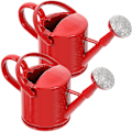 Pikkukuva 1 / 4: 2 kpl Miniatyyri Kastelukannut Lasten Nukkekoti Koristeet Nukkekoti Väärennös Puutarhatyökalut Punainen 4x1.5x2.5cm Red 4x1.5x2.5cm